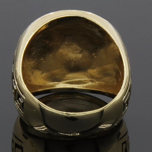 Gold Medusa Head Ring And Rope Bracelet Set NEW - Picture 5 of 5